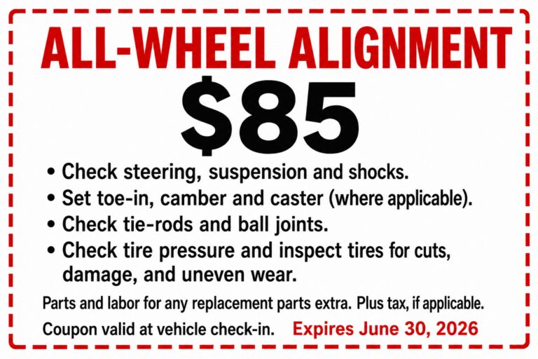 $85 alignment